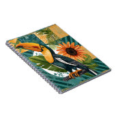 Leuchtender Tukan in tropischer Harmonie ノートブック (右側)