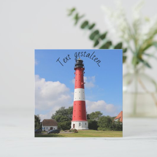 Leuchtturm auf Insel Pellworm im Sommer (スタンド正面)