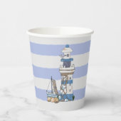Leuchtturm und Steifen   Pappbecher 紙コップ (左)