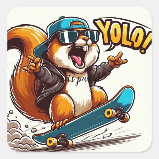 leuke sticker om items te personaliseren スクエアシール (正面)