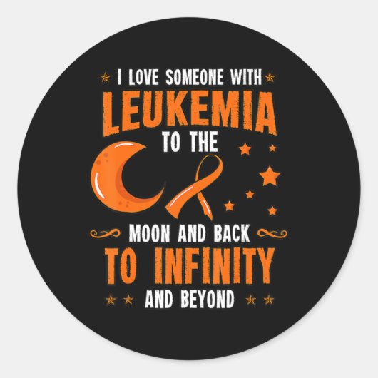 Leukemia Awareness Blood Cancer Bone Marrow Gift ラウンドシール (正面)