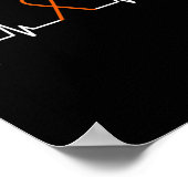 Leukemia Awareness Blood Cancer Orange Ribbon Hear ポスター (角)