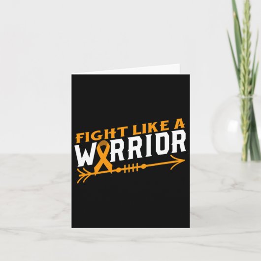 Leukemia Awareness Fight Like A Warrior Blood Canc カード (正面)