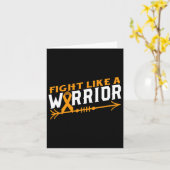 Leukemia Awareness Fight Like A Warrior Blood Canc カード (黄色い花)