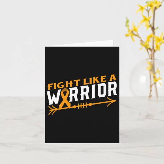 Leukemia Awareness Fight Like A Warrior Blood Canc カード (黄色い花)