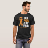 Leukemia Awareness  Her Fight Is My Fight Leukemia Tシャツ (正面フル)