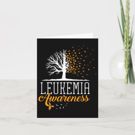 Leukemia Awareness Month Butterfly Tree Blood Canc カード (正面)