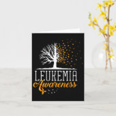 Leukemia Awareness Month Butterfly Tree Blood Canc カード (黄色い花)