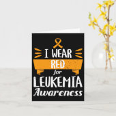 Leukemia Awareness Month I Wear Red Blood Cancer 1 カード (黄色い花)