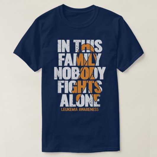 Leukemia Awareness Shirt Family Support Leukemia A Tシャツ (デザイン正面)