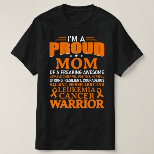 Leukemia Cancer Awareness Survivor Orange Ribbon M Tシャツ (デザイン正面)