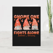 Leukemia Cancer Orange Ribbon Gnome カード (正面)