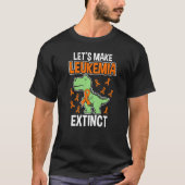 Leukemia Dinosaur Orange Ribbon Hematologist Repti Tシャツ (正面)