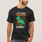Leukemia Dinosaur Orange Ribbon Hematologist Repti Tシャツ (正面)