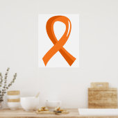 Leukemia Orange Ribbon 3 ポスター (キッチン)