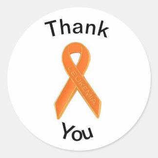 Leukemia Thank You Sticker ラウンドシール
