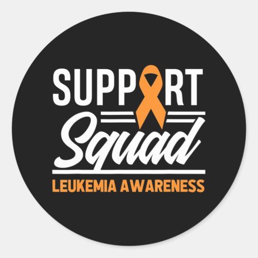 Leukemia Warrior Support Squad Leukemia Cancer Awa ラウンドシール (正面)