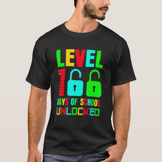 Level 100 Day Of School Unlocked Gaming Gamer Cute Tシャツ (正面)