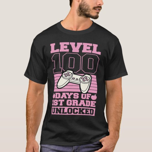 Level 100 Days of 1st Grade Unlocked Video Games G Tシャツ (正面)