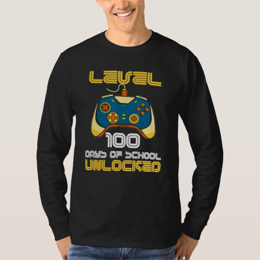 Level 100 Days Of School Unlocked 100th Day Of Sch Tシャツ (正面)