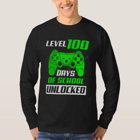 Level 100 Days Of School Unlocked 100th Day Video  Tシャツ (正面)