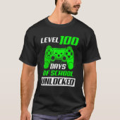 Level 100 Days Of School Unlocked 100th Day Video  Tシャツ (正面)