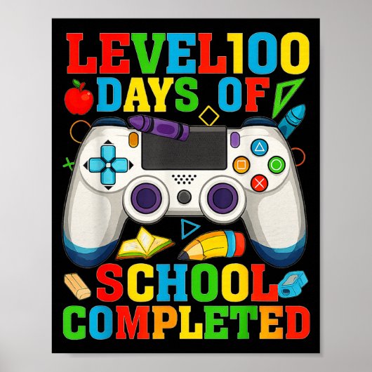 Level 100 Days Of School Unlocked Boys 100th Day O ポスター (正面)