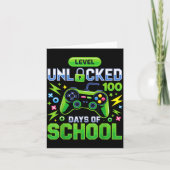 Level 100 Days Of School Unlocked Funny Video Game カード (正面)