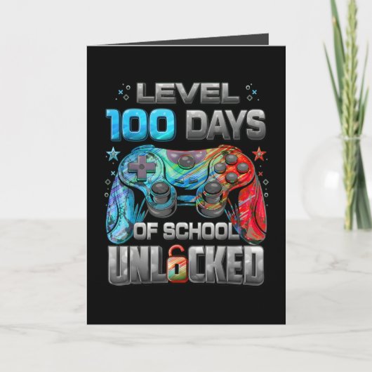 Level 100 Days of School Unlocked Gamer Style カード (正面)