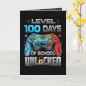 Level 100 Days of School Unlocked Gamer Style カード (黄色い花)