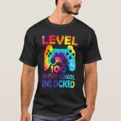 Level 100 Days Of School Unlocked Gamer Video Game Tシャツ (正面)