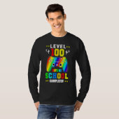 Level 100 Days Of School Unlocked Gamer Video Game Tシャツ (正面フル)