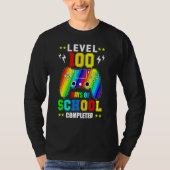Level 100 Days Of School Unlocked Gamer Video Game Tシャツ (正面)