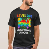 Level 100 Days Of School Unlocked Poppin Video Gam Tシャツ (正面)
