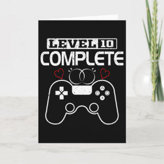 Level 10 Complete 10 Years Wedding Anniversary Vid カード