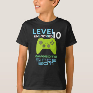 Level 10 Unlocked 素晴らし 2011 Video Gamer(2011年レベルのロ Tシャツ