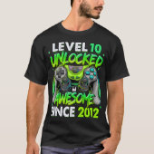 Level 10 Unlocked Awesome Since 2012 10th Birthday Tシャツ (正面)