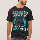 Level 10 Unlocked Awesome Since 2012 10th Birthday Tシャツ (正面)