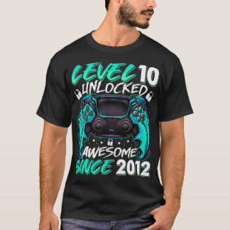 Level 10 Unlocked Awesome Since 2012 10th Birthday Tシャツ