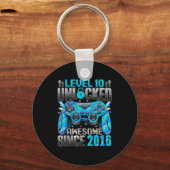 Level 10 Unlocked Awesome Since 2016 10th Birthday キーホルダー (正面)