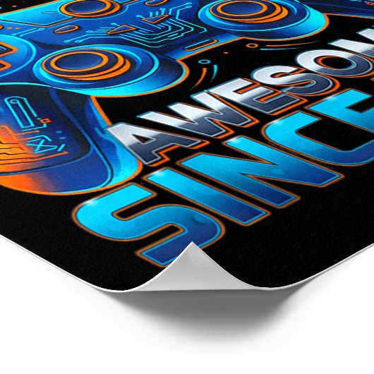 Level 10 Unlocked Awesome Since 2016 10th Birthday ポスター (角)