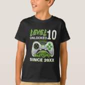 Level 10 Unlocked - Fun Birthday 10 Gamer  Tシャツ (正面)