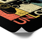 Level 10 Unlocked Funny Video Gamer 10th Birthday  ポスター (角)