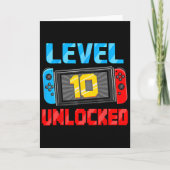 Level 10 Unlocked Gamer 10th Birthday Gift Video G カード (正面)