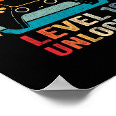 Level 10 Unlocked Shirt Funny Video Gamer 10th Bir ポスター (角)
