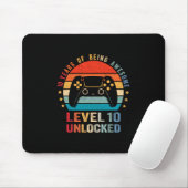 Level 10 Unlocked Shirt Funny Video Gamer 10th Bir マウスパッド (マウス)