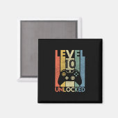 Level 10 Unlocked Shirt Funny Video Gamer 10th Bir マグネット (正面/裏面)