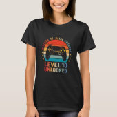 Level 10 Unlocked Shirt Funny Video Gamer 10th Bir Tシャツ (正面)