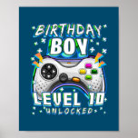 Level 10 Unlocked Video Game 10th Birthday Gamer ポスター<br><div class="desc">Level 10 Unlocked Video Game 10th Birthday Gamer Boys Gift. Perfect gift for your dad,  mom,  papa,  men,  women,  friend and family members on Thanksgiving Day,  Christmas Day,  Mothers Day,  Fathers Day,  4th of July,  1776 Independent day,  Veterans Day,  Halloween Day,  Patrick's Day</div>