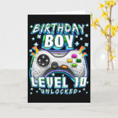 Level 10 Unlocked Video Game 10th Birthday Gamer B カード (黄色い花)